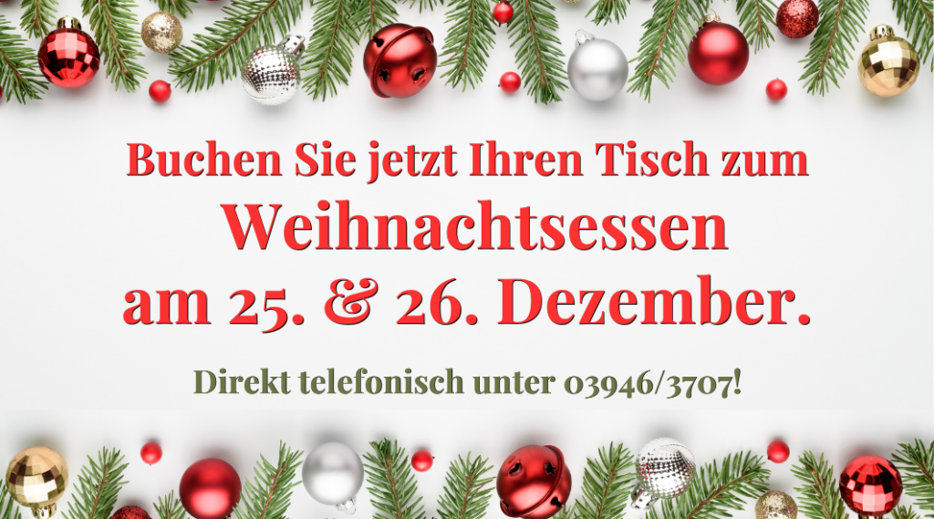 Tischbestellung Weihnachtsessen